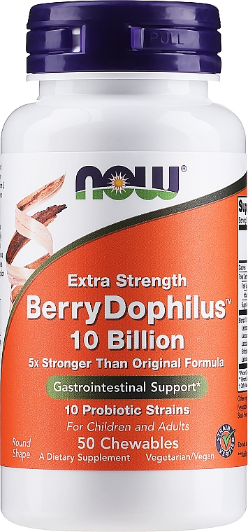 Пробіотики для дітей зі смаком ягід - Now Foods Berry Dophilus — фото N1