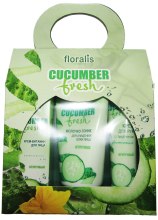 Парфумерія, косметика Подарунковий набір - Floralis Cucumber Fresh (milk/ton/140g + cr/50g + h/cr/60g)