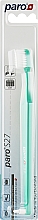 Детская зубная щетка, с монопучковой насадкой, мягкая, зеленая - Paro Swiss S27  — фото N1