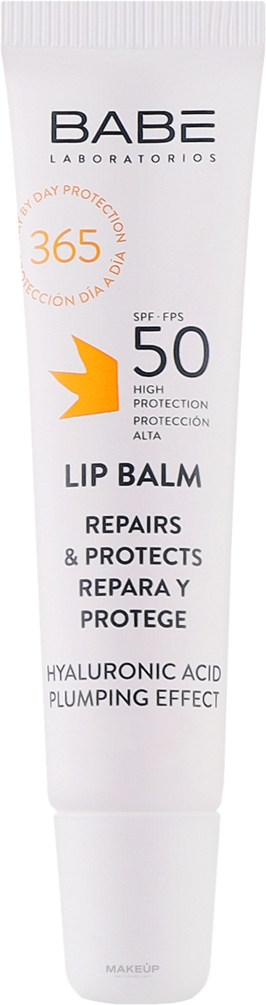 Солнцезащитный бальзам для губ с гиалуроновой кислотой SPF 50 - Babe Laboratorios Sun Protection — фото 15ml