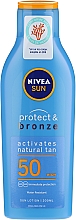 Духи, Парфюмерия, косметика Солнцезащитный лосьон для загара - NIVEA Sun Protect&Bronze SPF 50