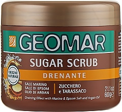 Разглаживающий дренажный скраб для тела с сахаром и аргановым маслом - Geomar Sugar Scrub — фото N1