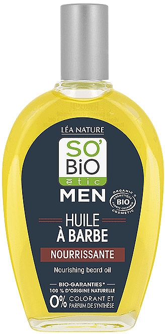 Живильна олія для бороди - So'Bio Etic Men Nourishing Beard Oil — фото N1