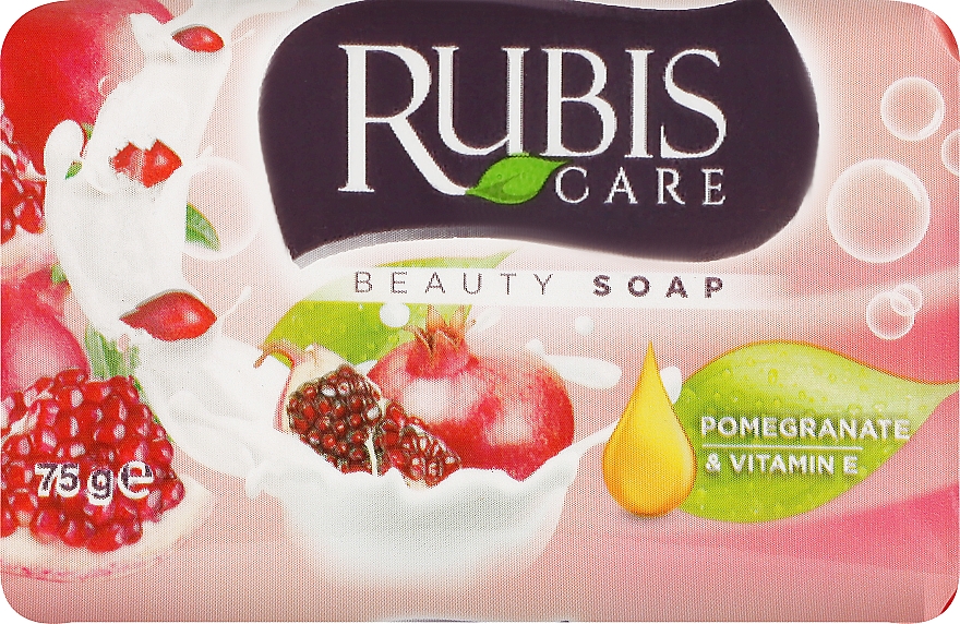 Мило "Гранат" у паперовій упаковці - Rubis Care Pomegranate Beauty Soap — фото N1