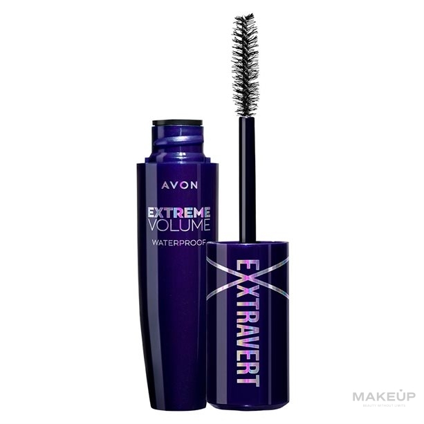 Водостійка туш для вій - Avon Exxtravert Extreme Volume Mascara — фото Blackest Black