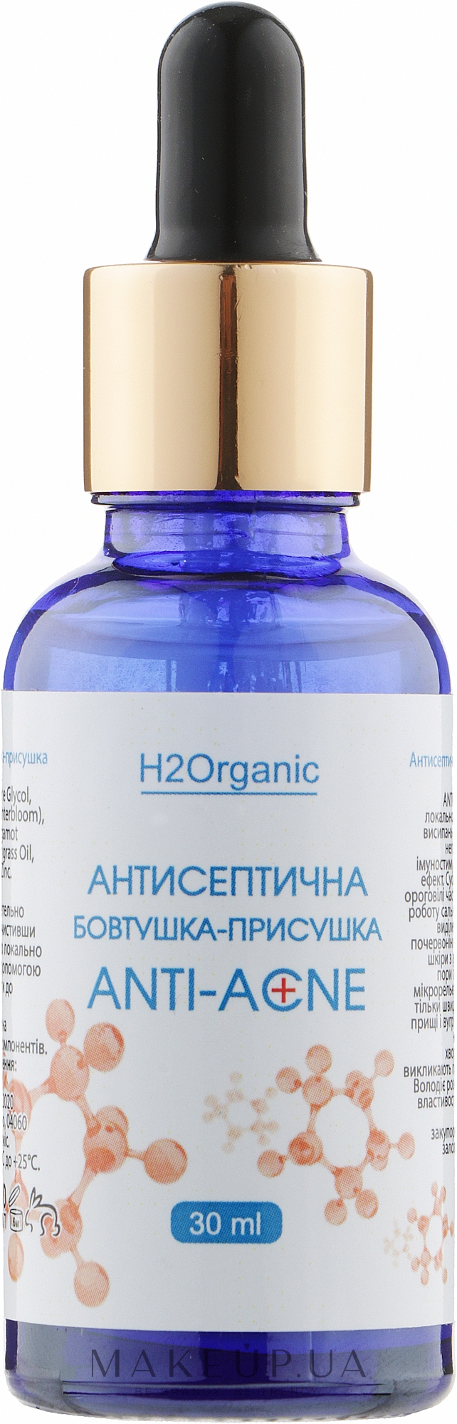 Антисептична бовтанка-присушка «Антиакне» - H2Organic Anti-Acne — фото 30ml