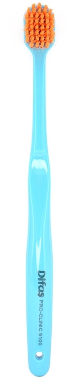 Зубна щітка "Ultra Soft" 512063, блакитна з оранжевою щетиною, в кейсі - Difas Pro-Clinic 5100 — фото N2