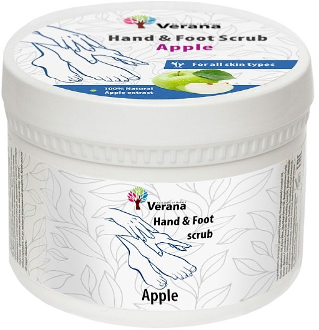 Скраб для рук та ніг "Яблуко" - Verana Hand & Foot Scrub Apple — фото N1