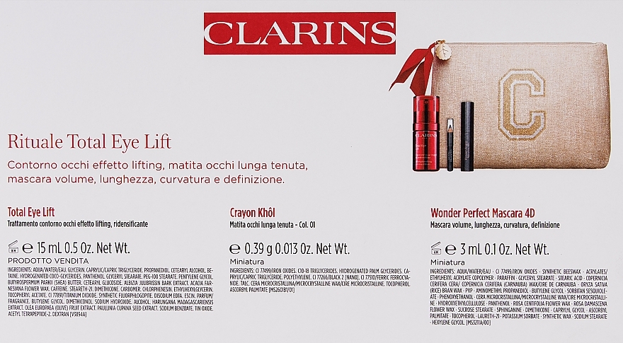 Набір - Clarins Multi-Intensive Total Eye Lift Set (eye/conc/15ml + mascara/3ml + eye/pencil/0.39g + bag) — фото N5