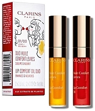 Духи, Парфюмерия, косметика Набор - Clarins Pick & Love Lip Comfort Oil Duo (lip/oil/2x2.8ml)