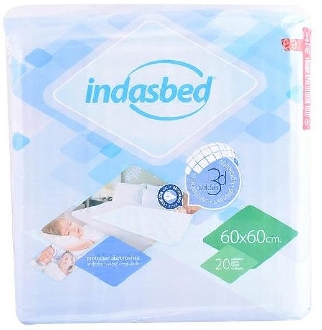 Пеленки гигиенические 60х60 см, 20 шт.- Indasec Indasbed Absorbent Protector — фото N1