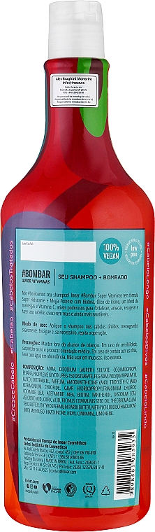 Безсульфатный шампунь "Витамин С" для роста волос - Inoar Bombar Shampoo — фото N2