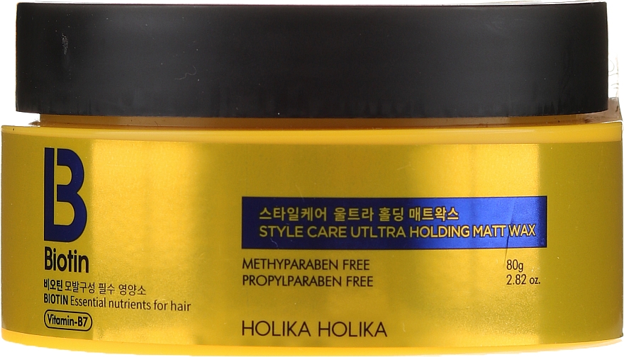 Матовий віск для укладання волосся - Holika Holika Biotin Style Care Ultra Holding Matt Wax — фото N2