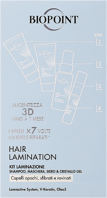 Набор - Biopoint Hair Lamination (gel/20ml + sh/20ml + mask/20ml + serum/20ml) — фото N1