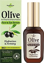 Зволожувальна сироватка для обличчя та очей - Madis HerbOlive Face & Eye Serum Hydration-Firming — фото N2
