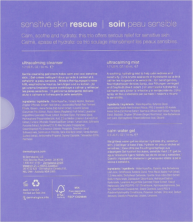 Набор - Dermalogica Sensitive Skin Rescue (gel/50ml + spray/50ml + gel/15ml) — фото N3