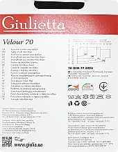 Колготки для женщин "Velour" 70 Den, nero - Giulietta — фото N2