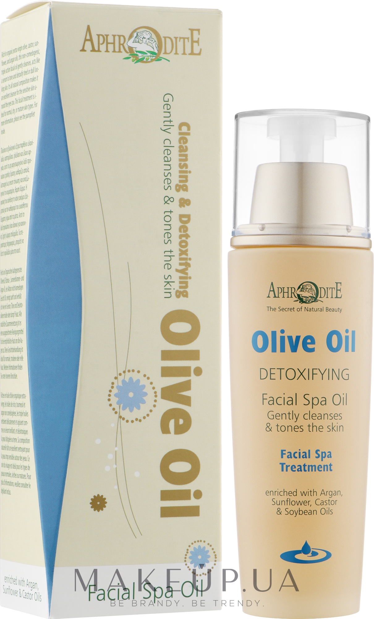 Очищувальне оливкове масло для обличчя - Aphrodite Olive Oil Cleansing & Detoxifying Facial Spa Oil — фото 100ml