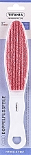 Духи, Парфюмерия, косметика Пилочка педикюрная двухстороняя с пемзой, светло-розовая - Titania