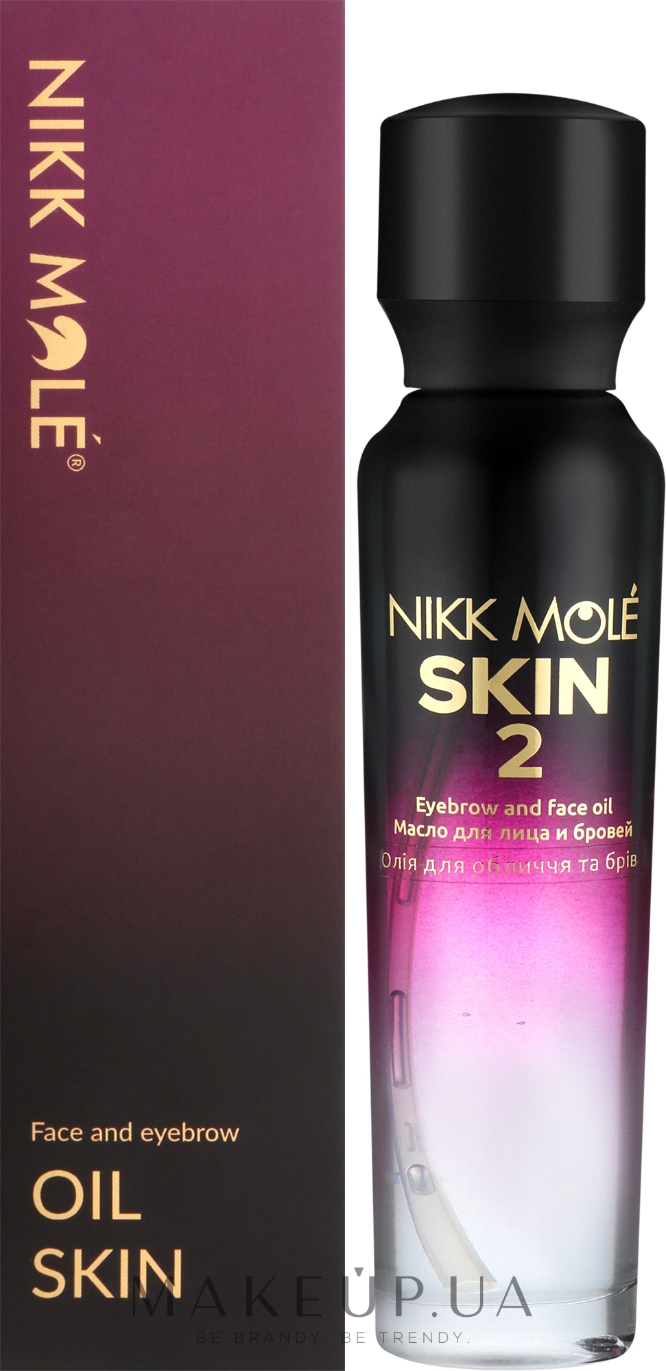 Олія для обличчя та брів - Nikk Mole Skin 2 Eyebrow And Face Oil — фото 100ml