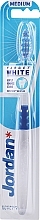 Дизайнерська зубна щітка середньої жорсткості, синя - Jordan Target White — фото N3