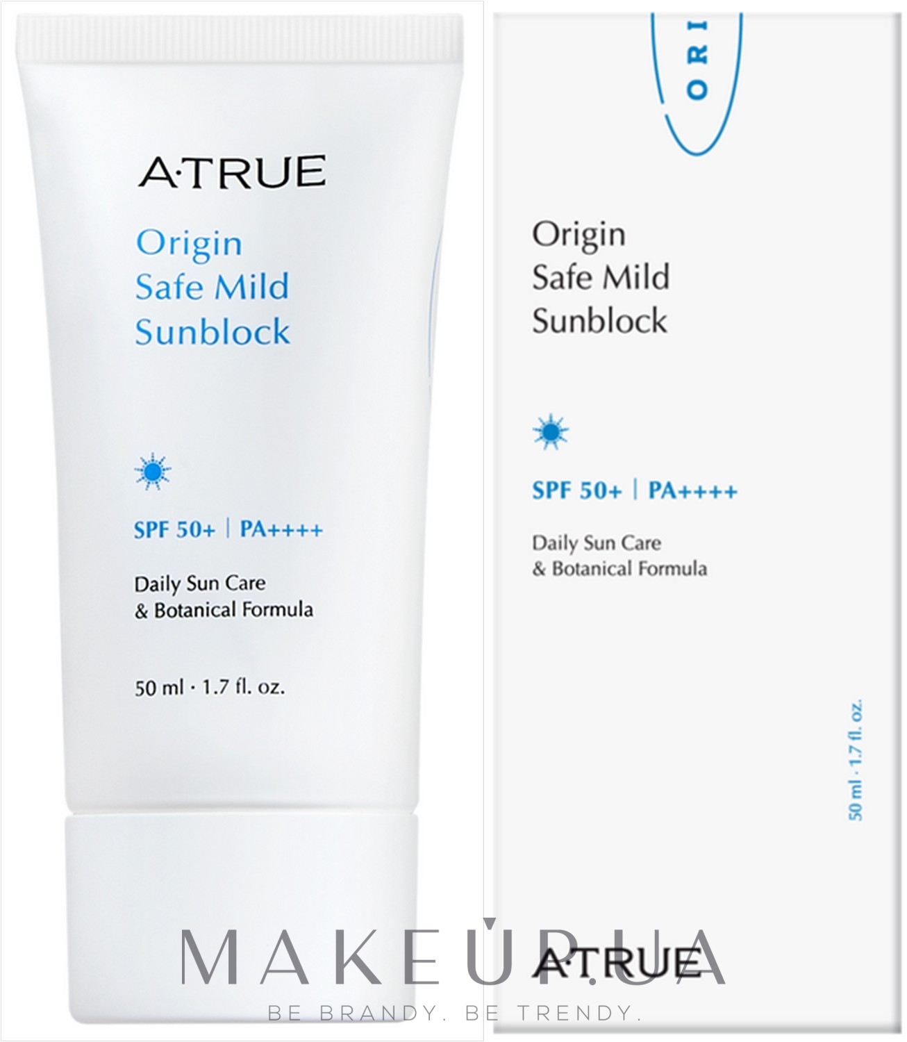 Безпечний м'який сонцезахисний крем - A-True Origin Safe Mild Sunblock SPF50+/PA+++ — фото 50ml