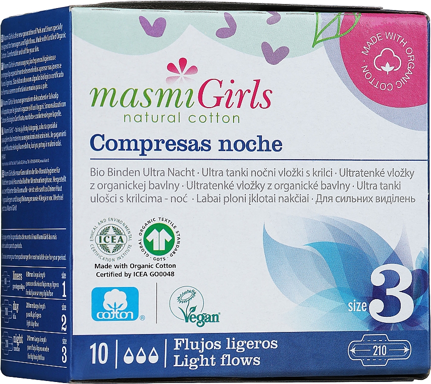 Прокладки ультратонкі гігієнічні для підлітків Girl, 10 шт - Masmi — фото N3
