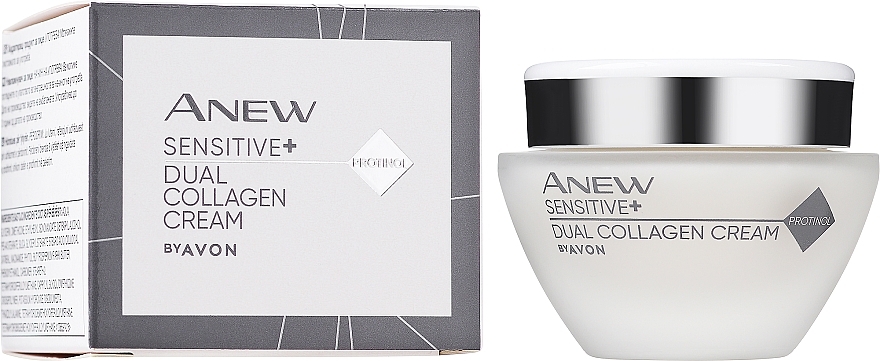 Восстанавливающий крем для лица - Avon Anew Sensitive+ Dual Collagen Cream  — фото N1