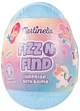 Бурлящее яйцо для ванн с сюрпризом, голубовое - Martinelia Egg Bath Bomb — фото N1
