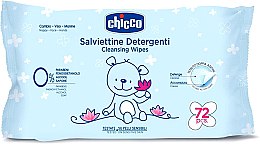 Вологі серветки м'які очищувальні, 72 шт - Chicco Baby Cleansing Wipes — фото N1