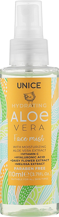 Мист для лица с алоэ вера - Unice Hydrating Aloe Vera Face Mist — фото N1