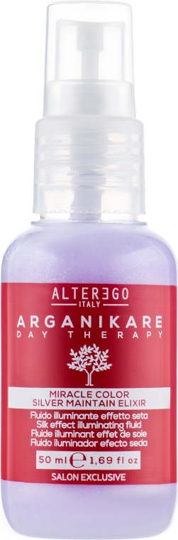 Еліксир для блиску волосся та проти жовтизни - Alter Ego Arganikare Miracle Color Silver Maintain Elixir — фото N2