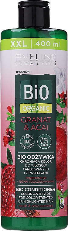 Кондиционер для окрашенных волос - Eveline Cosmetics Bio Organic Pomegranate & Acai Color Anti-Fade Conditioner — фото N1