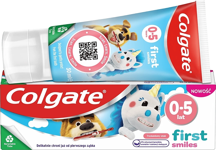 Зубная паста для детей 0-5 лет "Первая улыбка" - Colgate Kids First Smiles Toothpaste — фото N1