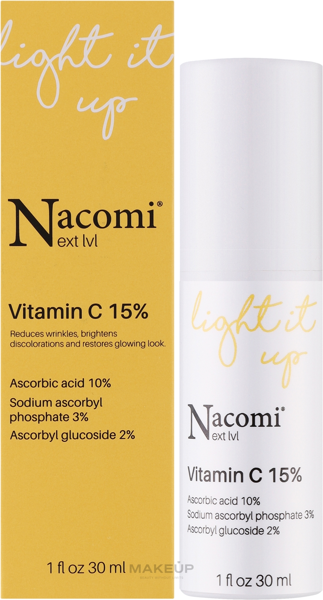 Сироватка для обличчя з 15% вітаміном С - Nacomi Next Level Vitamin C 15% — фото 30ml