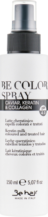 Молочко для пошкодженого волосся, з кератином та колагеном - Be Hair Be Color Spray Keratin Milk — фото N1