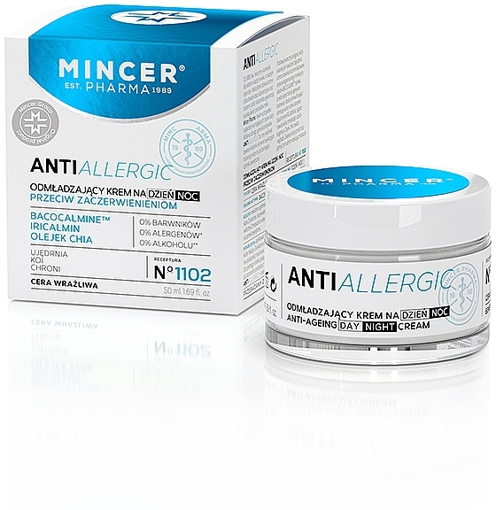 Омолаживающий крем для лица от покраснений - Mincer Pharma Anti Allergic 1102 Face Cream — фото N1