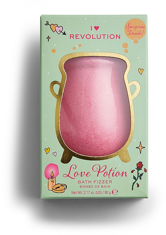 Бомбочка для ванны - I Heart Revolution Love Spells Potion Bath Fizzer — фото N1