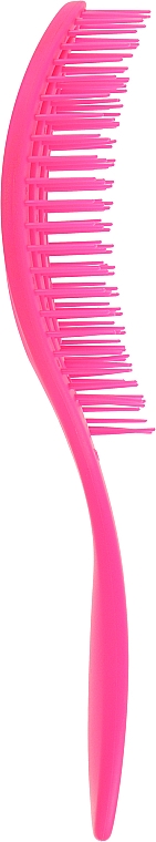 Щетка для волос массажная, скелетон "Flexi", овальная, 24 см, розовая - Titania — фото N3