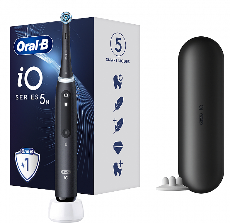 Электрическая зубная щетка, матовая черная - Oral-B iO Series 5 — фото N1