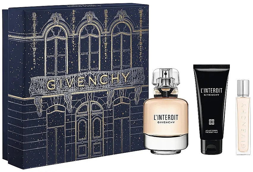 Givenchy L'Interdit - Набір (edp/80ml + b/lot/75ml + edp/mini/12.5ml) — фото N1