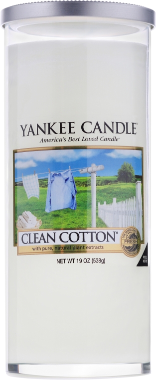 Ароматическая свеча в стакане "Чистый хлопок" - Yankee Candle Clean Cotton — фото N3