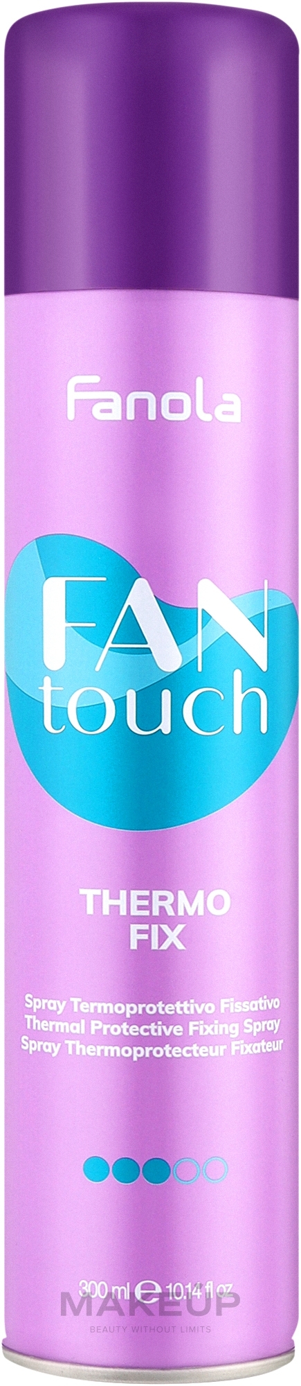 Фиксирующий термозащитный спрей для волос - Fanola Fantouch Thermo Fix Thermoprotective Fixing Spray — фото 300ml