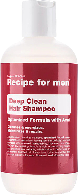 Шампунь для глибокого очищення - Recipe for Men Deep Clean Hair Shampoo — фото N1