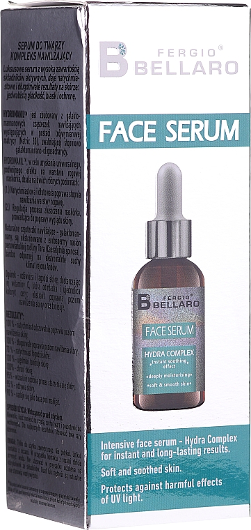 Сыворотка для лица - Fergio Bellaro Face Serum Hydra Complex — фото N3