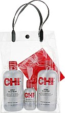 Духи, Парфюмерия, косметика УЦЕНКА Набор - CHI Transmit Your Shine Trio (sh/355ml + cond/355ml + silk/59ml) *