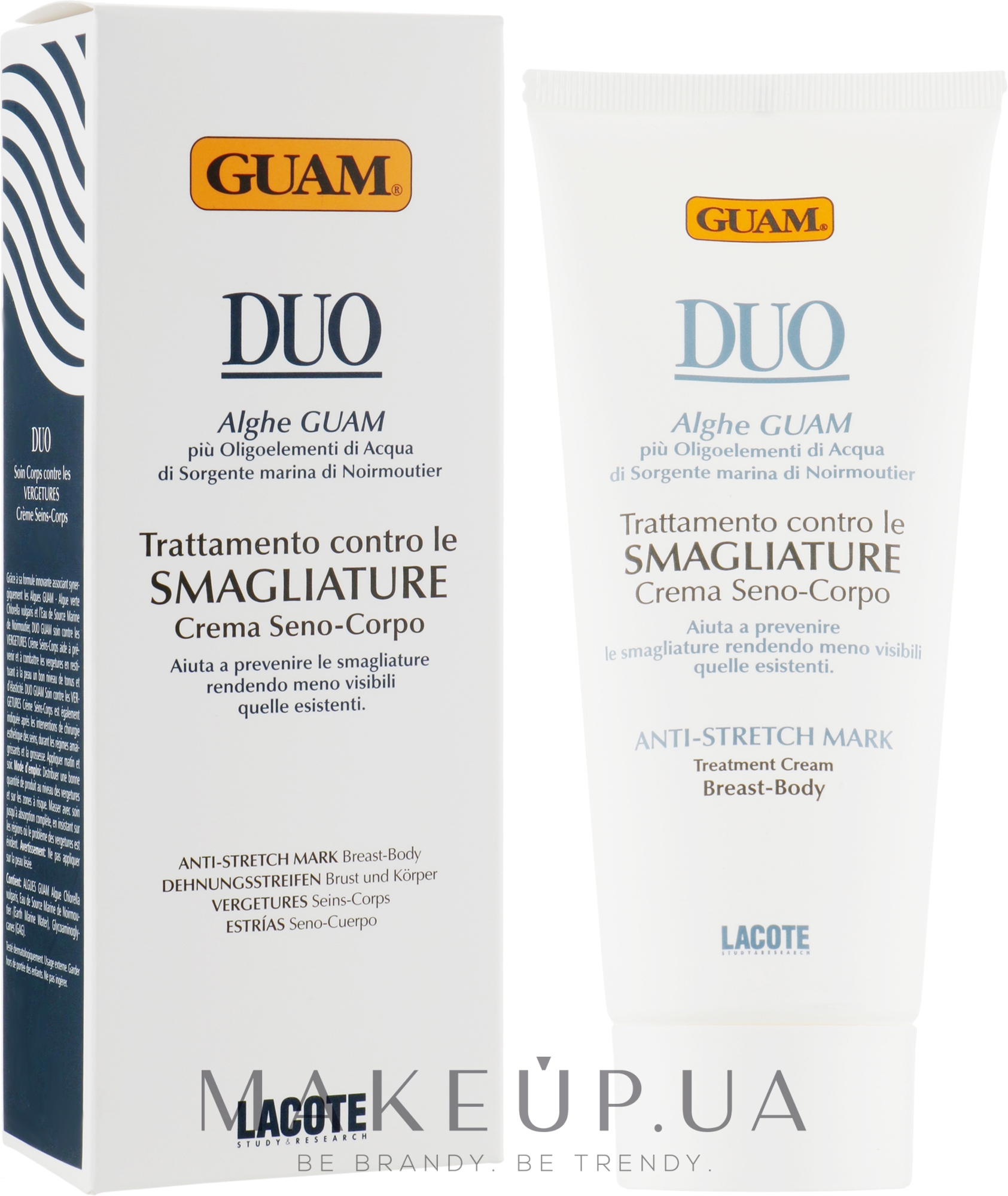 Крем від розтяжок для тіла і грудей - Guam Duo Anti-Stretch Mark Treatment Cream — фото 200ml