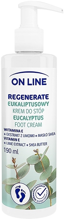 Восстанавливающий крем для ног "Эвкалипт" - On Line Eucalyptus Food Cream — фото N1