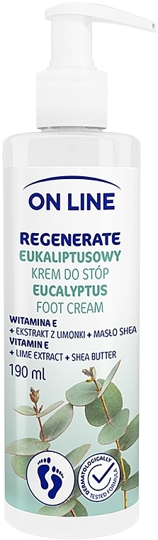 Відновлювальний крем для ніг "Евкаліпт" - On Line Eucalyptus Food Cream — фото N1