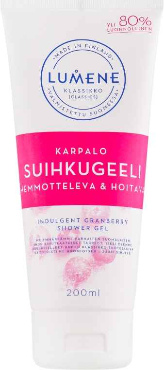 Доглядальний журавлинний гель для душу - Lumene Klassikko Indulgent Cranberry Shower Gel — фото N1